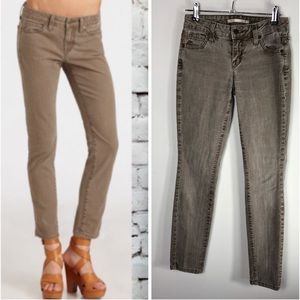 Vince Crop Skinny Ankle Jeans Cocoa Brown Tan 262